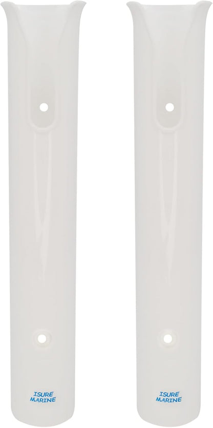 ISURE MARINE 2-Pole Black ABS Plastic Single Tube Multi-Function Fishing Rod Holder, 12" Width, 2" Inlet Diameter