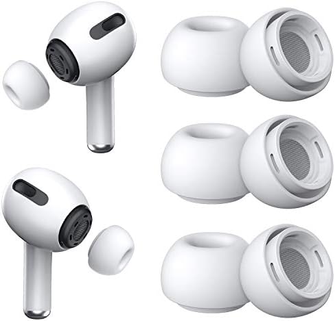 YUWAKAYI [3 Pairs] Replacement Ear Tips for AirPods Pro & Pro 2nd Gen with Noise Reduction Holes, Silicone Ear Tips with Portable Storage Box & Fit in Charging Case (S/M/L)