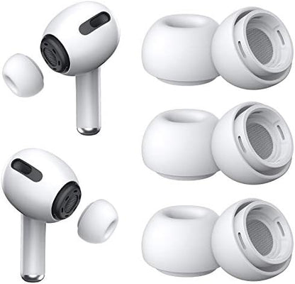 YUWAKAYI [3 Pairs] Replacement Ear Tips for AirPods Pro & Pro 2nd Gen with Noise Reduction Holes, Silicone Ear Tips with Portable Storage Box & Fit in Charging Case (S/M/L)