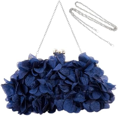 JAMBHALA Clutch Evening Handbags Floral Appliques Small Clutch Purses for Women