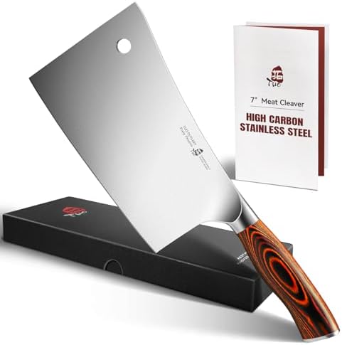 TUO Boning Knife - Razor Sharp Fillet Knife - High Carbon German Stainless Steel Kitchen Cutlery - Pakkawood Handle - Luxurious Gift Box Included - 7 inch - Fiery Phoenix Series