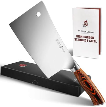 TUO Boning Knife - Razor Sharp Fillet Knife - High Carbon German Stainless Steel Kitchen Cutlery - Pakkawood Handle - Luxurious Gift Box Included - 7 inch - Fiery Phoenix Series