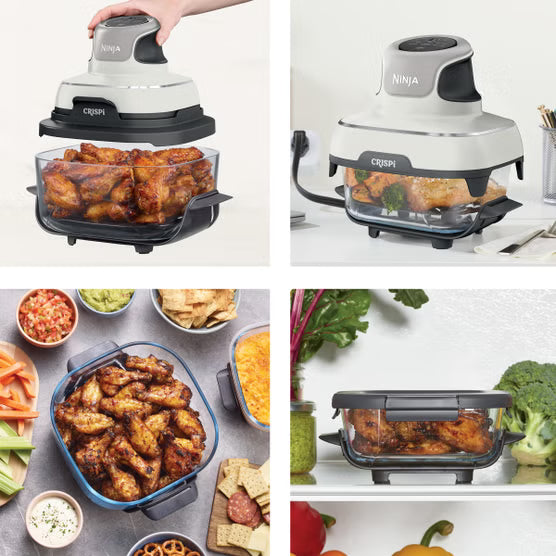 Ninja Crispi 5-in-1 Portable Glass Air Fryer System | 3 Containers