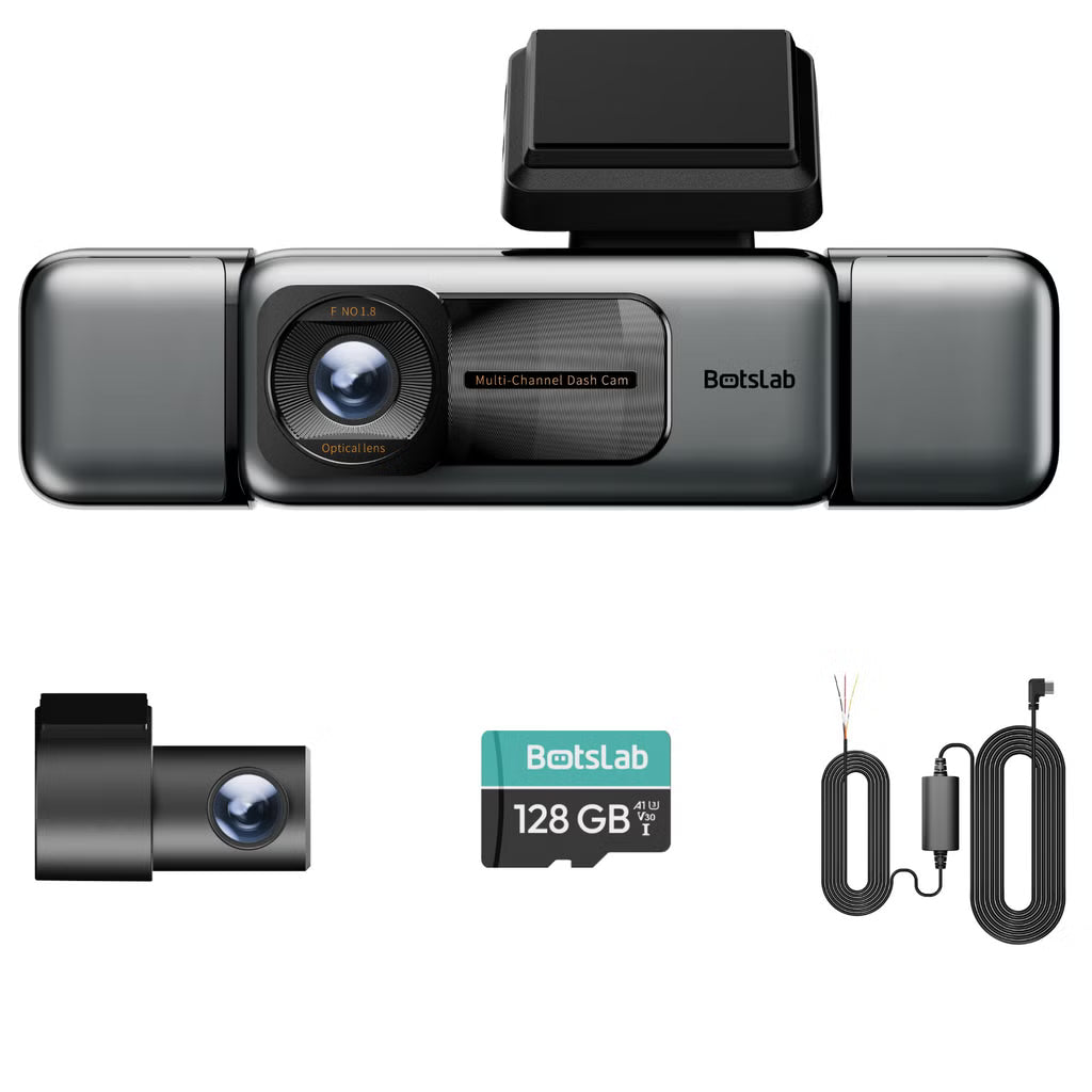 Botslab 4-Channel 360° Surround Dash Cam with 128GB Card