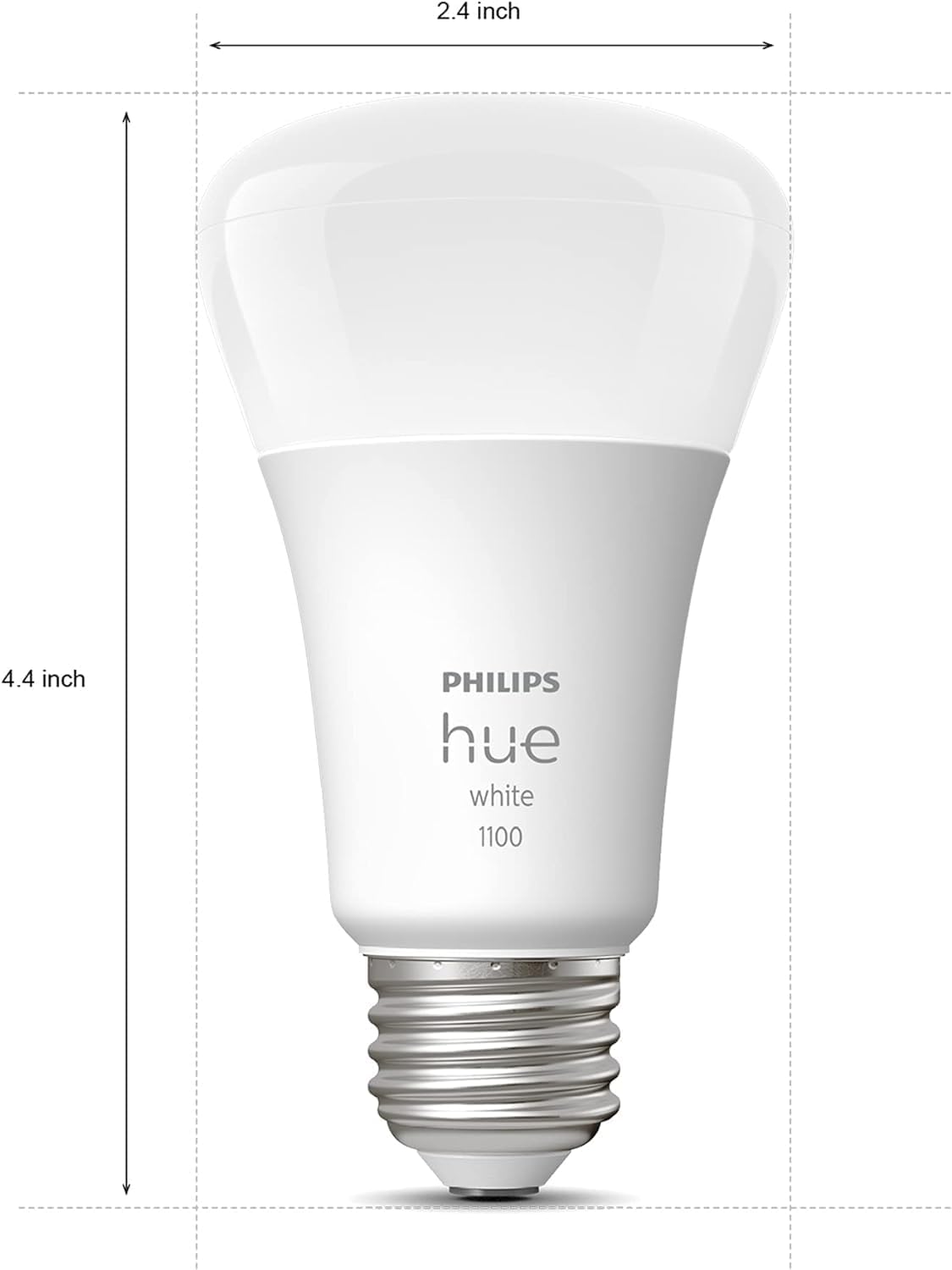 Philips Hue Smart 60W A19 LED Bulb - Soft Warm White Light - 4 Pack - 800LM - E26 - Indoor - Control with Hue App - Works with Alexa, Google Assistant and Apple Homekit