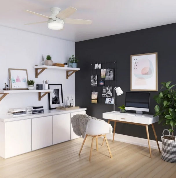 Hunter Avia 48 in. (121.9 cm) Low-profile LED Ceiling Fan - PuriLite