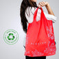 Pack of Foldable Grocery Bags by Nereiva Including Storage Pouch - Large, Multi-Color, Great for Travel, Tiny Pouch, Washable
