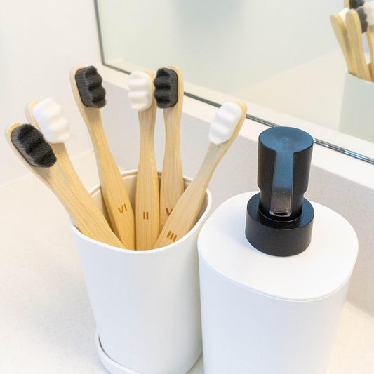 6 Pack, Extra Soft Toothbrush For Sensitive Gums, Micro-Nano Manual Toothbrush with 20000 Soft Floss Bristles, o1brand