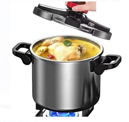 Purilite Select 6L Stainless Steel Pressure Cooker – 100kPa High Pressure Cooker, Induction & Gas Compatible Non-Stick Cooking Pot for Fast, Efficient Meal Preparation - PuriLite