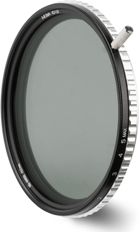NiSi 82mm True Color Variable ND Filter VND 1-5 Stops (ND2-ND32) Variable Neutral Density Lens Filter, Optical Glass with Multi Nano Coatings