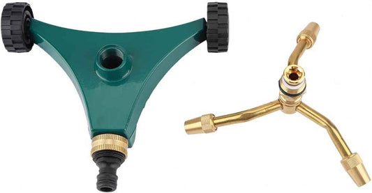 Garden Sprinkler, 3-Arms Garden Cooling Yard Watering Irrigation Tool Lawn Sprinkler Rotating Garden Watering System Kit