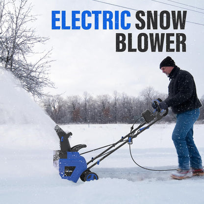 SOYUS Corded Electric Snow Blower – 20-Inch Snow Thrower – 180° Adjustable Chute Walk-Behind Snow Thrower with Dual LED Lights – Handles Wet & Heavy Snow