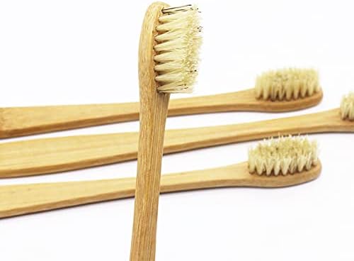 Boar Bristles Natural Bamboo Toothbrush Eco-Friendly Biodegradable Zero Waste Pack of 12 - PuriLite