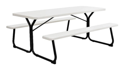 Global Industrial™ 6' Blow Molded Plastic Picnic Table, White
