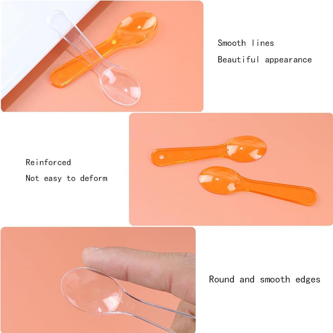 200 Pcs Plastic Spoons, 3 Inch Disposable Mini Colored Taster Spoons, Small Ice Cream Dessert Spoon for Tasting Cake, Yogurt, Jello, Jam, Multi-Color