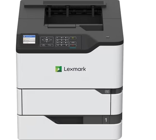 Lexmark MS820 MS821n Desktop Laser Printer - Monochrome - 55 ppm Mono - 1200 x 1200 dpi Print - 650 Sheets Input - Ethernet - 250000 Pages Duty Cycle - Plain Paper Print - USB - PuriLite