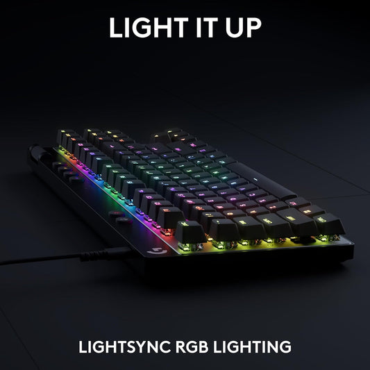 Logitech G PRO X TKL Rapid Tenkeyless Wired Gaming Keyboard with Magnetic Analog Switches, Rapid Trigger Mode, Adjustable Actuation, and Customizable RGB Lighting - Black - PuriLite