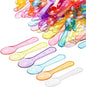 200 Pcs Plastic Spoons, 3 Inch Disposable Mini Colored Taster Spoons, Small Ice Cream Dessert Spoon for Tasting Cake, Yogurt, Jello, Jam, Multi-Color