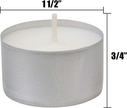 Stonebriar Collection SM-TL200 Tealight Candles, 6 to 7 Hour Extended Burn Time, White (Pack of 200)