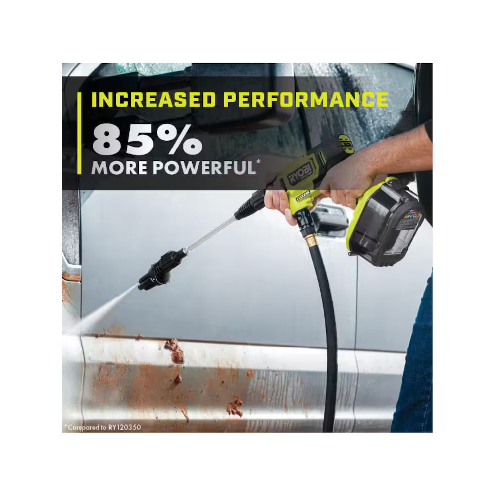 18V Cordless Power Cleaner 600 PSI Portable Pressure Washer with Brushless Motor, 3-in-1 Nozzle and Siphon Hose Tool Only - PuriLite