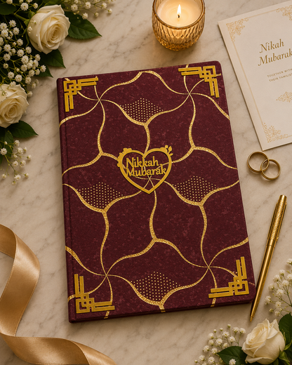 Premium Nikah Book | Wedding Memory Book | Couple Keepsake Gift | Multiple Colors Available
