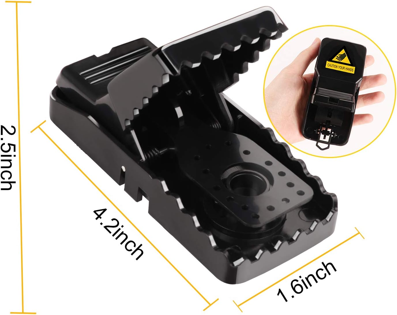 Mouse Traps 8 Pack – Humane Reusable Snap Traps – Instant Catch Rodent Traps – Indoor & Outdoor Mouse Catcher - PuriLite