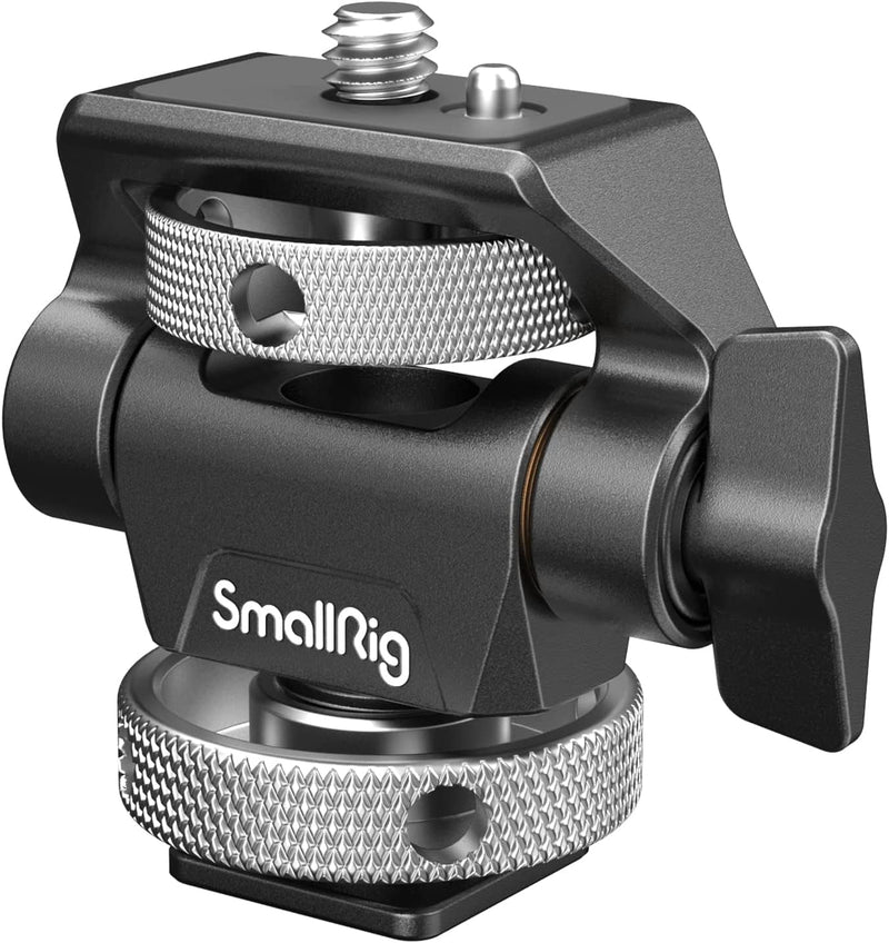 SMALLRIG Swivel and Tilt Monitor Mount Adjustable Monitor Holder with Bouncy Locating Pins and Cold Shoe Mount for 5" and 7" Monitors - 2905B