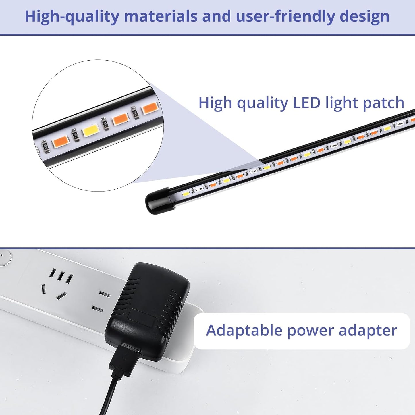 Sondiko Full Spectrum Grow Light for Indoor Plants – 4-Head LED with Auto Timer, 9-Level Dimmer & Flexible Gooseneck - PuriLite