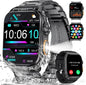 Military Smart Watch for Men(Answer/Make Calls), Outdoor LED Flashlight, 1.91in HD Touch Screen, 430mAh Battery, 100+ Sport Modes/5ATM Waterproof, Fitness Tracker Pedometer Calories for iOS Android