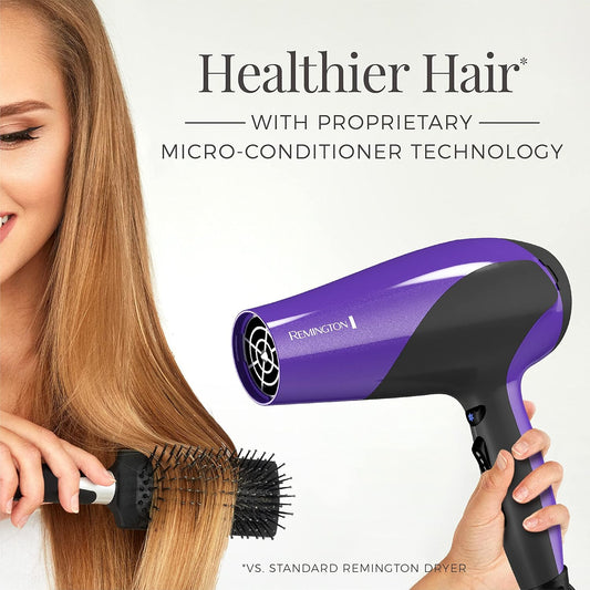 REMINGTON® Damage Protection Hair Dryer Purple - PuriLite