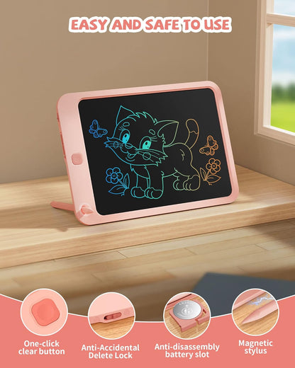 10-Inch Colorful LCD Writing Tablet – Electronic Doodle Board, Drawing & Memo Pad for Kids, Toddlers, and Travel Educational Fun