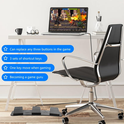 Foot Pedal PC Triple Foot Switch Programmable Keyboard Customized Hotkey Video Game Office Equipment Control HID