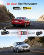 REDTIGER 4K Dash Cam Front and Rear with STARVIS 2, 5.8GHz Wi-Fi Dash Camera for Cars, 128GB Card Included, GPS, 3.18”IPS Screen, Night Vision, 170°Wide Angle, WDR, 24H Parking Mode(F7NP)