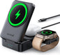 Lamicall 3-in-1 Charging Station for MagSafe - Portable Fast Charging Station Foldable Charging Stand, Travel Wireless Charging Station for iPhone 17/16/15/14/13/12 Pro Max Air, Apple Watch, Mom Gift