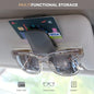Magnetic Leather Sunglass Holder, Eyeglass Hanger Clip for Car Sun Visor, Suitable for Different Size Eyeglasses (Black)