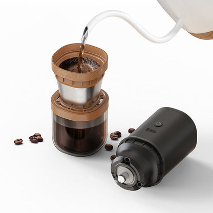 iCafilas FK13 - Electric Coffee Grinder with 3300mAh Battery, Stainless Steel Blades