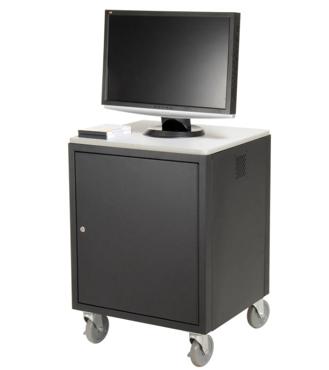 Global Industrial™ Audio Visual Cart w/ Lockable Cabinet, 500 Lb. Capacity, Black