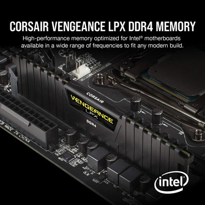 Corsair Vengeance LPX 32GB (2 X 16GB) DDR4 3200 (PC4-25600) C16 1.35V Desktop Memory - Black