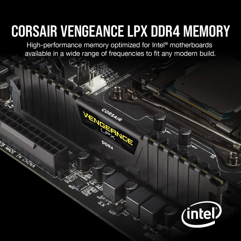 Corsair Vengeance LPX 32GB (2 X 16GB) DDR4 3200 (PC4-25600) C16 1.35V Desktop Memory - Black