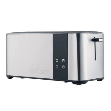 Salton 4 Slice Digital Long Slot Toaster, Stainless Steel