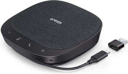 Anker PowerConf S330 USB Speaker, Conference Speaker for Home Office, Smart Voice Filter, Plug & Play, 4 Microphones for 360° Room Coverage, Clear Sound Profile