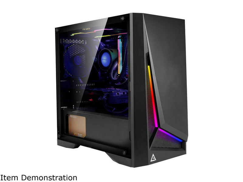 Antec Dapper Dark Phantom DP301M Black Steel / ARGB Lighting / Tempered Glass Side Panel Compact Micro-ATX Gaming Case