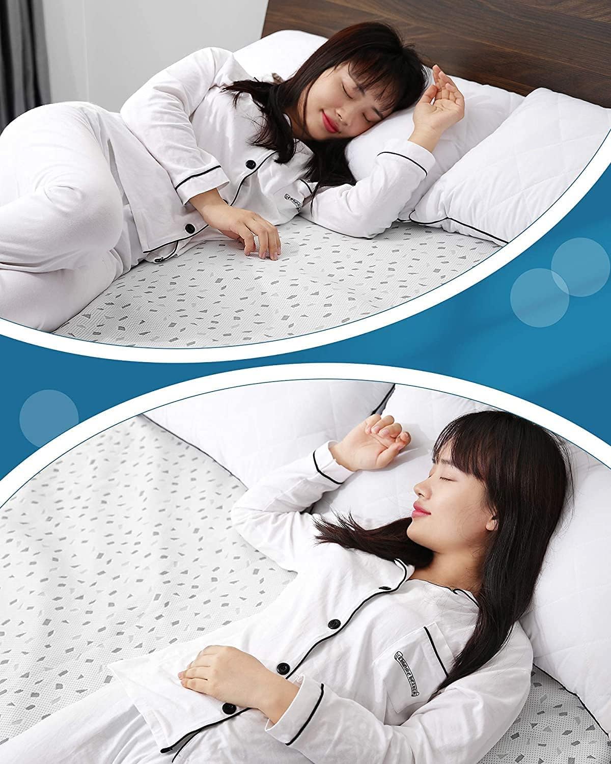 CURECURE Electric Heated Mattress Pad - Queen Size Underblanket with Dual Controllers, 4 Heating Levels, 10H Auto Off, 15" Deep Pocket, Machine Washable