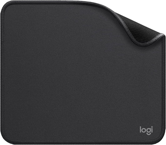 Logitech Mouse Pad - Studio Series, Computer Mouse Mat with Anti-slip Rubber Base, Easy Gliding, Spill-Resistant Surface, Durable Materials, Portable, in a Fresh Modern Design, Graphite