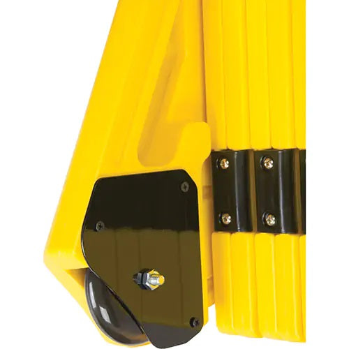 Portable Mobile Barrier, 40" H x 13' L, Yellow