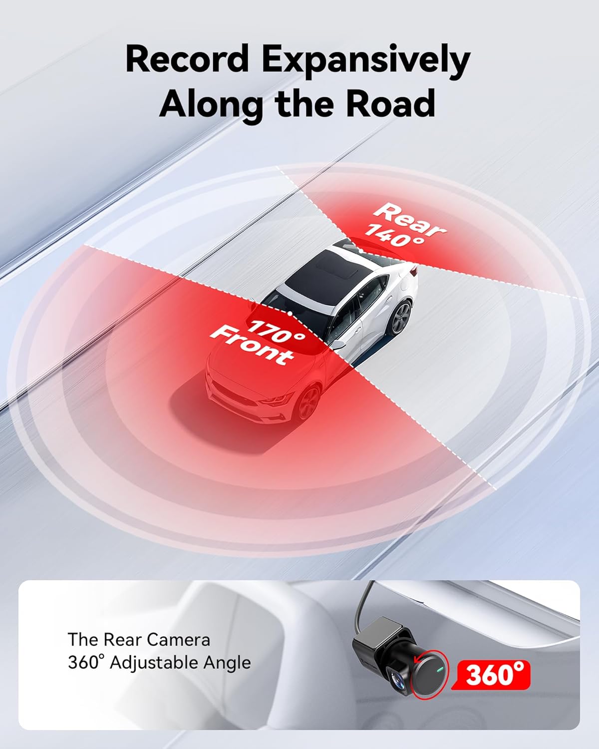 REDTIGER F7NP Dual Dash Cam - 4K Front + 1080P Rear, Built-in Wi-Fi, GPS, 32GB Card, Night Vision, Parking Mode