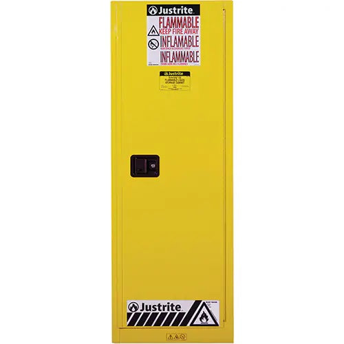 Sure-Grip® EX Slimline Flammable Safety Cabinet, 22 gal., 1 Door, 23.25" W x 65" H x 18" D