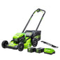 Greenworks 80V 21" Self-Propelled Lawn Mower with 1 Extra Blade, 2.0 AH + 4.0 AH Battery and Charger Included