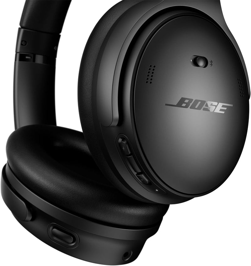 Bose QuietComfort Wireless Noise Cancelling Headphones, Bluetooth Over Ear Headphones with Up to 24 Hours of Battery Life, Black