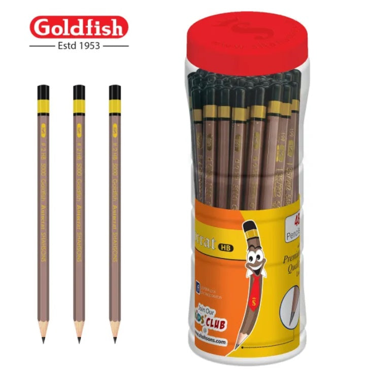Goldfish Autocrat 48 Pcs Plastic Jar HB Pencils - PuriLite